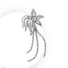 Picture of Small Feather Flower Brooch Rhodium Plated