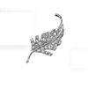 Picture of Small CZ Feather Brooch Rhodium Plated