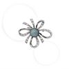 Picture of Small Modern Ribbon Brooch Rhodium Plated