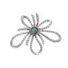 Picture of Large Modern Ribbon Brooch Rhodium Plated