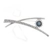 Picture of Criss Cross Brooch Rhodium Plated Set