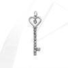 Picture of Love Heart Key Pendant Rhodium Plated