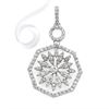 Picture of Geometric Octagon Flower Pendant Rhodium Plated