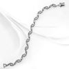 Picture of Modern Wave Link Bracelet Rhodium Plated (16.5cm)