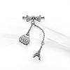 Picture of Love in Paris Fashion Brooch Rhodium Plated