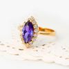 Picture of Vintage Purple Marquise Engagement Ring Gold Plated