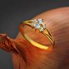 Picture of Six Stone Split Shank Ring Gold Plated