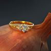 Picture of Six Stone Split Shank Ring Gold Plated