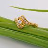 Picture of Bypass Ribbon Swirl Ring Gold Plated