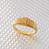 Picture of Vintage CZ Bars Signet Ring Gold Plated