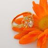 Picture of Spiral CZ Flower Ring Gold Plated