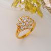 Picture of Vintage CZ Floral Signet Ring Gold Plated