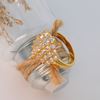 Picture of Vintage CZ Cluster Signet Ring Gold Plated