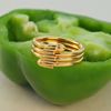 Picture of Simple Layered Coil Ring Gold Plated