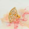 Picture of Vintage Marquise Shape CZ Cocktail Ring Gold Plated