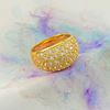 Picture of Pave CZ Dome Signet Ring Band Gold Plated