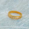 Picture of Half Eternity Ring Channel Band Gold Plated