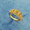 Picture of Bold Double Link Chain Ring Band Gold Plated