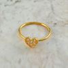 Picture of Petite Pave Heart Ring Gold Plated