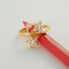 Picture of Double Flower Bypass Ring Gold Plated
