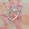 Picture of Solitaire Bypass Engagement Ring Rhodium Plated