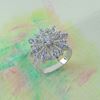 Picture of Dazzling CZ Snowflake Ring Rhodium Plated