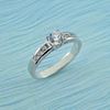 Picture of Classic Promise Engagement Ring Rhodium Plated