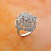 Picture of Blooming Rose Ring Rhodium Plated