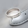 Picture of Solid Textured Ring Band Rhodium Plated
