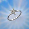 Picture of Petite CZ Star Ring Rhodium Plated