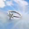 Picture of Petite CZ Star Ring Rhodium Plated