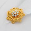 Picture of Blooming CZ Flower Brooch Gold Plated