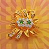 Picture of Petite Flower Corsage Brooch Gold Plated