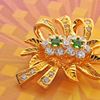 Picture of Petite Flower Corsage Brooch Gold Plated