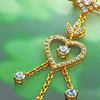 Picture of Open Heart Drop Brooch Gold Plated