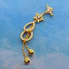 Picture of Double Teardrop Flower Brooch Gold Plated