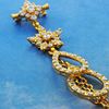 Picture of Double Teardrop Flower Brooch Gold Plated