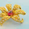 Picture of Delicate Lily Flower Brooch Gold Plated