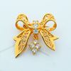 Picture of Cute Ribbon Brooch Gold Plated