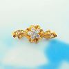 Picture of CZ Modern Flower Brooch Gold Plated