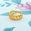 Picture of Thick Bold Curb Chain Ring Band Gold Plated