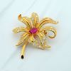 Picture of Stemmed Lily Flower Brooch Gold Plated