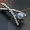 Picture of Small Criss Cross Brooch Rhodium Plated