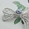 Picture of Ruffle Bow Brooch Rhodium Plated