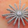 Picture of Shining Sun Brooch Rhodium Plated