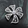 Picture of Lace Bow Flower Brooch Rhodium Plated