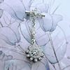 Picture of Snowflake Star Dangle Drop Brooch Rhodium Plated