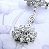 Picture of Snowflake Star Dangle Drop Brooch Rhodium Plated