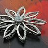 Picture of CZ Flower Petals Brooch Rhodium Plated
