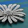 Picture of Large Gerbera Flower Brooch Rhodium Plated